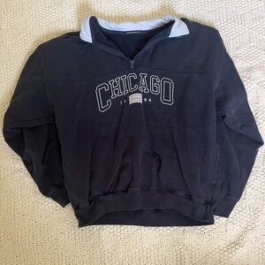 Brandy Melville Black Half-Zip